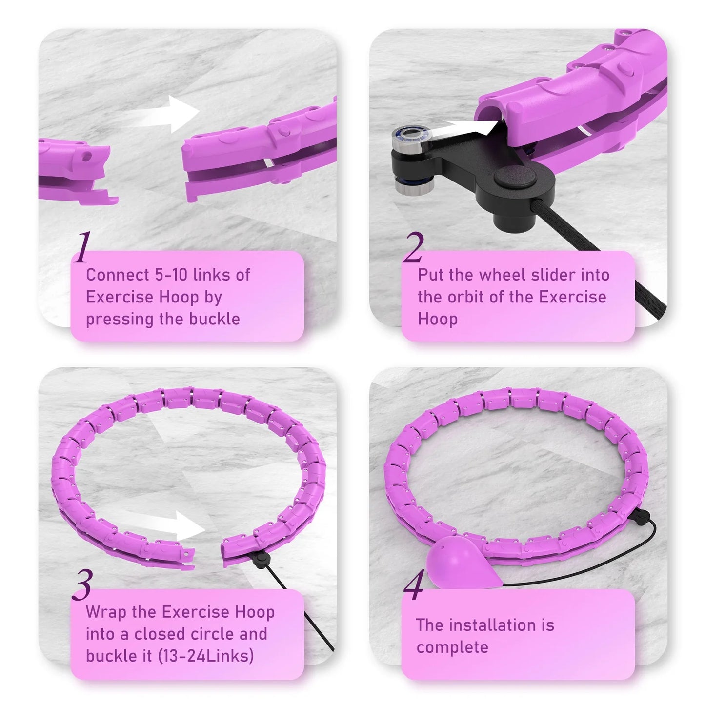 WaistShaper 360 Adjustable Weighted Fitness Hoop
