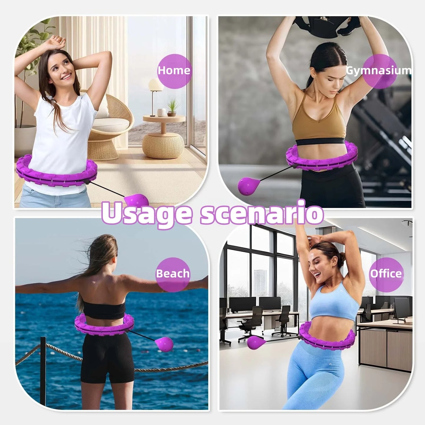 WaistShaper 360 Adjustable Weighted Fitness Hoop